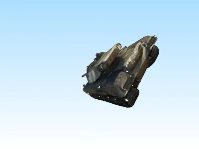 Heavy Armored Assault Tank on the Battlefield 3D model