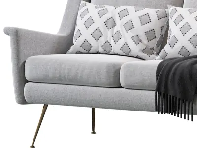 Carlo Mid-Century Sofa 3D model