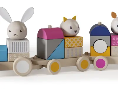 Wooden Toys 01 3D model