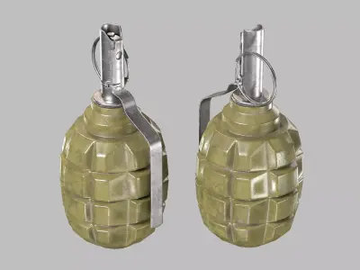 F1 Hand Grenade Low-poly 3D model