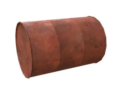  Low-poly 3D model rusty metal barrel Free low-poly 3D model