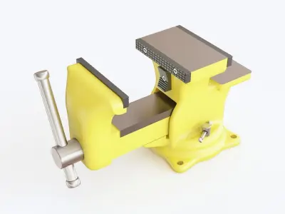 Bench vise 125mm 02 3D model