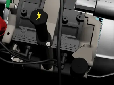 Rotary 12A MAZDA RX2 Complete engine 3D model