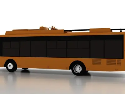 Trolleybus Bogdan T70115AC Low Low-poly 3D model