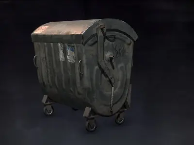 Garbage Container Low-poly 3D model purchase