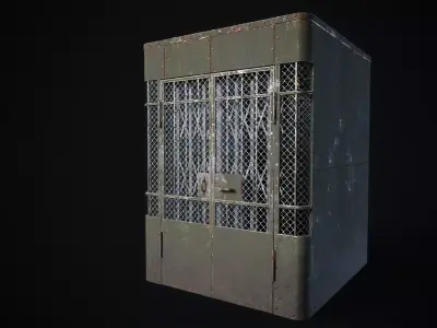 Old elevator Low-poly 3D model purchase