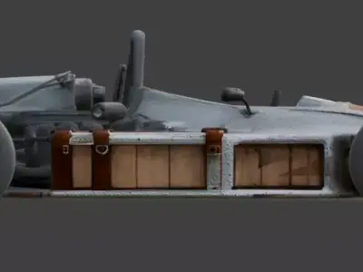Post-Apocalyptic Sheriff Formula Racer model Low-poly 3D model