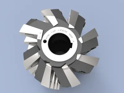 Hob with removable teeth m 36 3D model