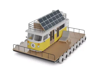 Adventure Houseboat 3D model