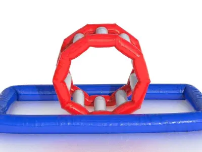 Modular inflatable water park ROLLER WALKER Low-poly 3D model