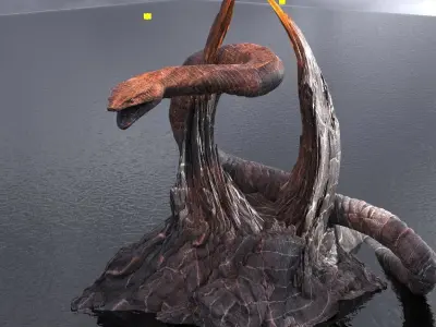 Hells Depths Snake cliffs 2 models 3D model