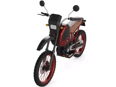 Adventure Motorcycle 3D model 2