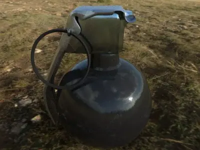 Grenade Bomb 3D Model Realistic Low-poly 3D model