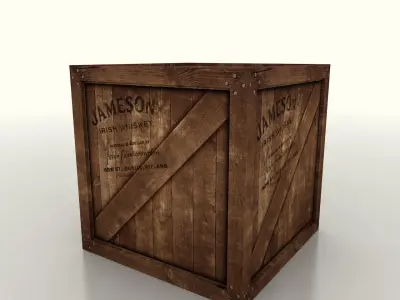 Wooden box Free 3D model purchase