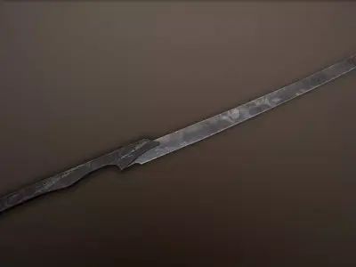 Post-Apocalyptic Nodachi Low-poly 3D model