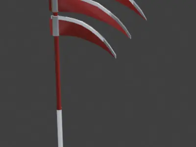 Hidans Scythe Low-poly 3D model