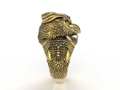 OWL Hip Hop Ring 3D print model