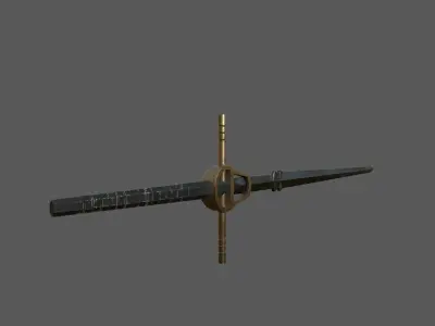 Two handed sword Low-poly 3D model