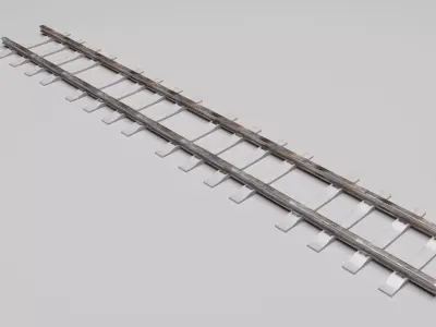 Railway Track 3D model 5