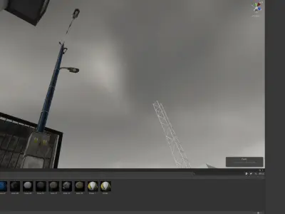 Street lamp Low-poly 3D model
