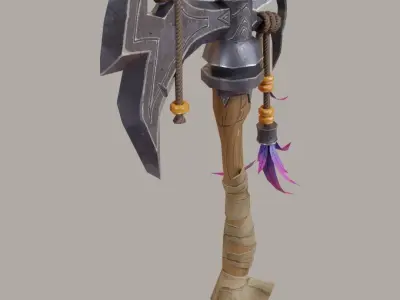 Scandinavian Axe Low-poly 3D model
