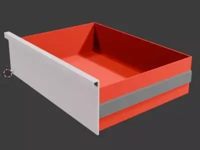 industrial drawer cabinet Low-poly 3D model
