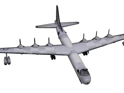 Convair B-36 Peacemaker Low-poly 3D model