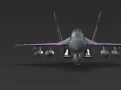 Halloween Air Force Fighter 3D Model Spooky Dominance Low-poly 3D model
