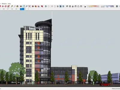 Sketchup Building hotel 263 3D model
