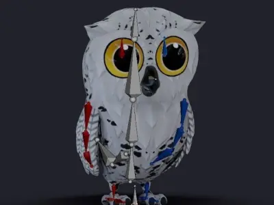 Cartoon Owl Animated 3D Models Low-poly 3D model