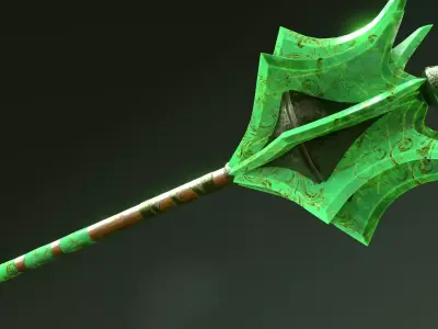 Fantasy Jade Weapon Set Free low-poly 3D model