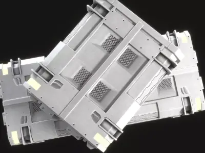 Sci-fi Container v4 Low-poly 3D model