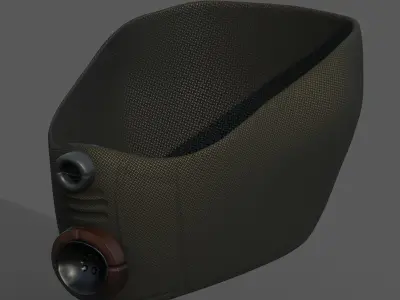 Gas mask helmet 3d model scifi Low-poly  Low-poly 3D model 5