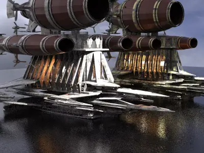 Royal Dragon Cathedral Ships 3D model