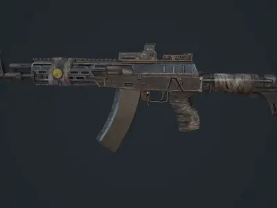 AK 12 M Low-poly 3D model