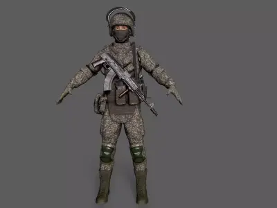SOLDIER Low-poly 3D model buy