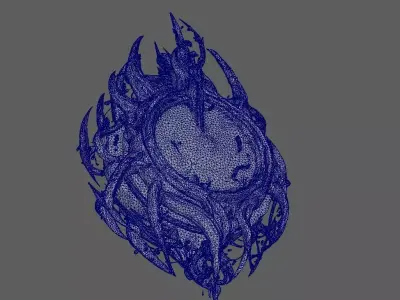 Space Ship 3D model 9