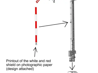 Railway Semaphore single arm static clear way 1-87 resin 3D print model