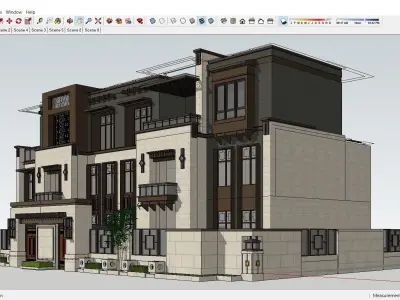 Sketchup Residential Complex 128 3D model