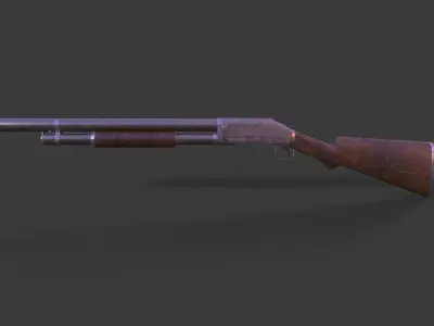 Winchester Gun from 1987 Low-poly 3D model