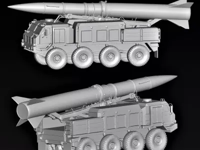 Military Missile Truck static model 3D print model