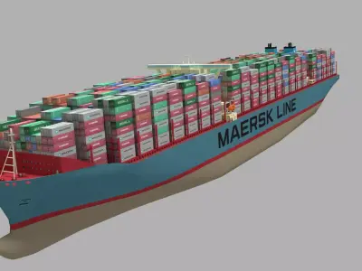 Triple E container ship 3D model