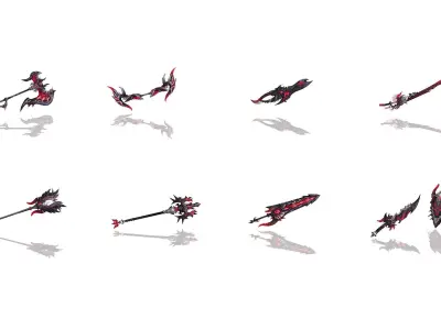 Corrupted Holy Weapons 3D Model Pack