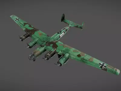 ME-264 Airplane Low-poly 3D model