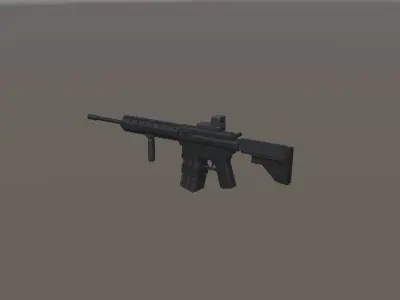 M4A1 Carbine Kit Low Poly Game Ready Low-poly 3D model