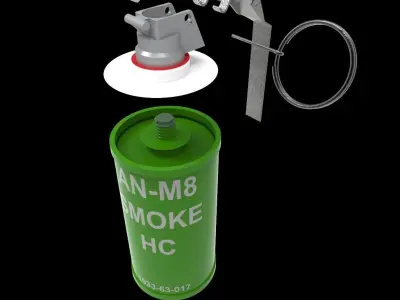 AN-M8-HC SMOKE GRENADE 3D print model