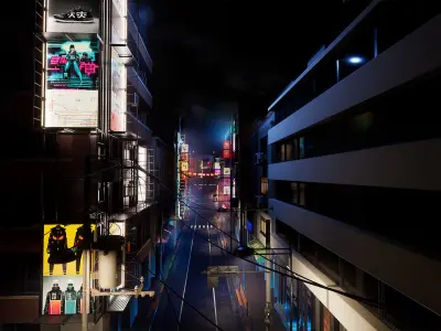 Tokyo street Part 1 Low-poly 3D model