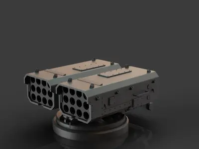 sci-fi missile launcher M-24 3D model