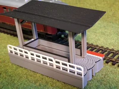 Single Edge Platform Underpass2 1-87 FDM color 3D print model