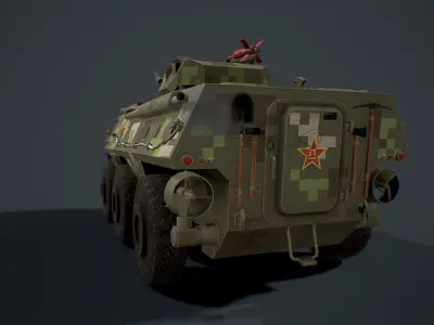 ZSL-92B chinese armoured vehicle Low-poly 3D model